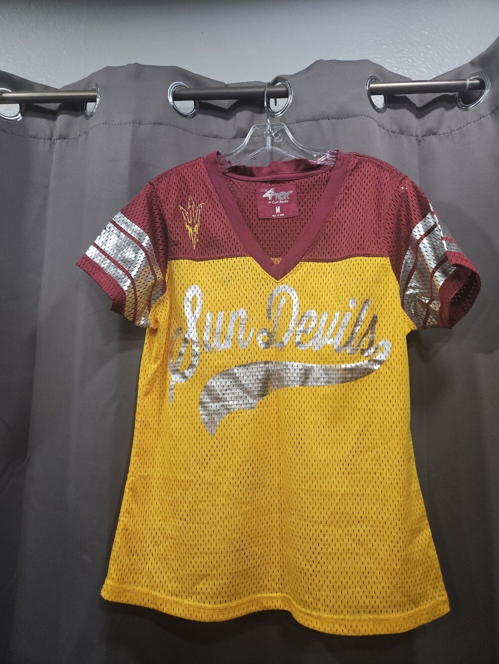 Womens ASU Arizona State University Sun Devils Mesh V-Neck Jersey